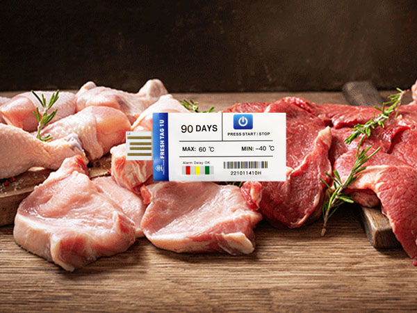 PDF disposable temperature data logger for meat transportation