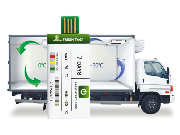 7-day disposable temperature recorder for refrigerated truck