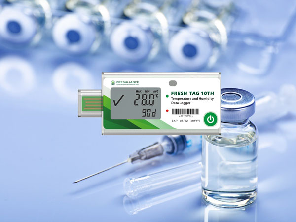 Disposable pharmaceutical logistics temperature monitor